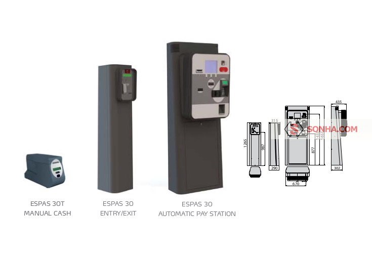 Hệ thống quản lý bãi đỗ xe rộng Espas 30